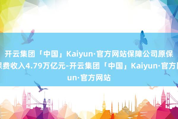 开云集团「中国」Kaiyun·官方网站保障公司原保障保费收入4.79万亿元-开云集团「中国」Kaiyun·官方网站